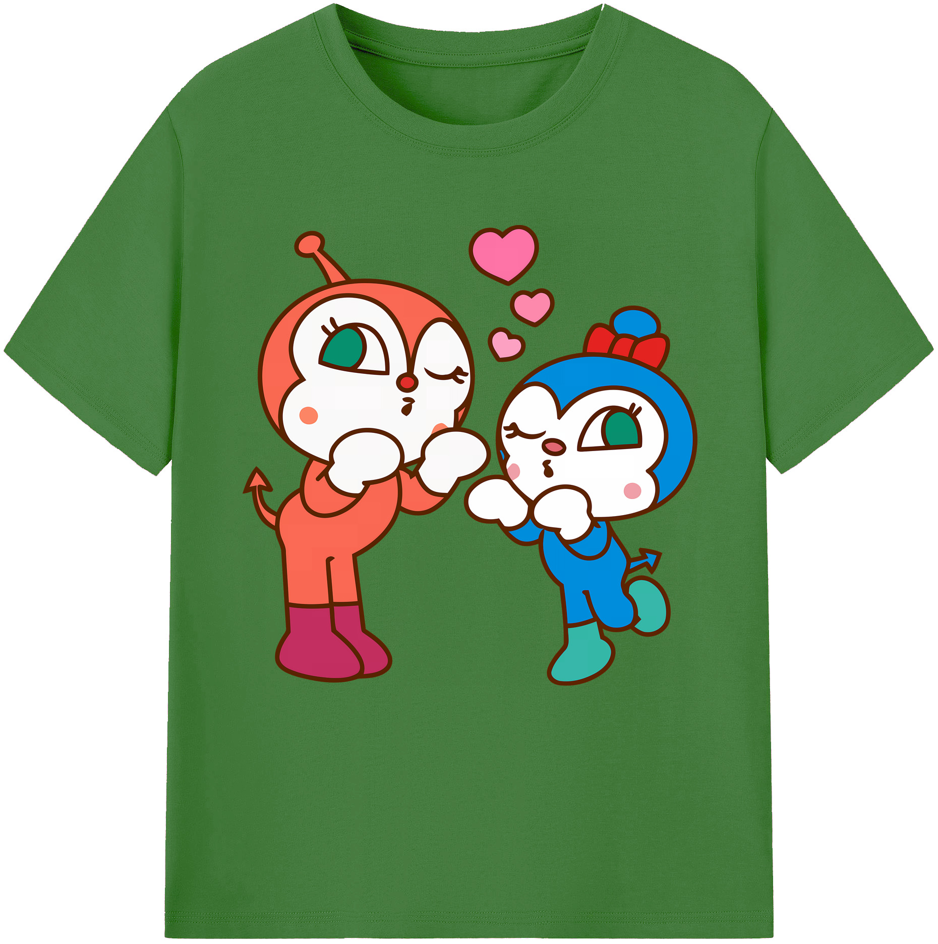 （画像用） アンパンマン Anpanman レディースカジュアルプリントTシャツ（綿100％）